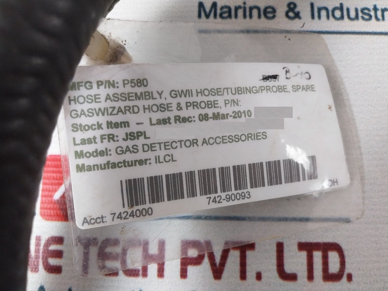 Ilcl P580 Gaswizard Hose & Probe Assembly With Gwii-hose-tube-assy-p556