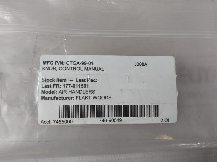Lot Of 10X Flakt Woods Ctga-99-01 Air Handler Control Manual Knob Kit