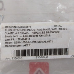 Bartec Technor ZPEM-0612-333PN Amphenol Connector BA0068478 B016A