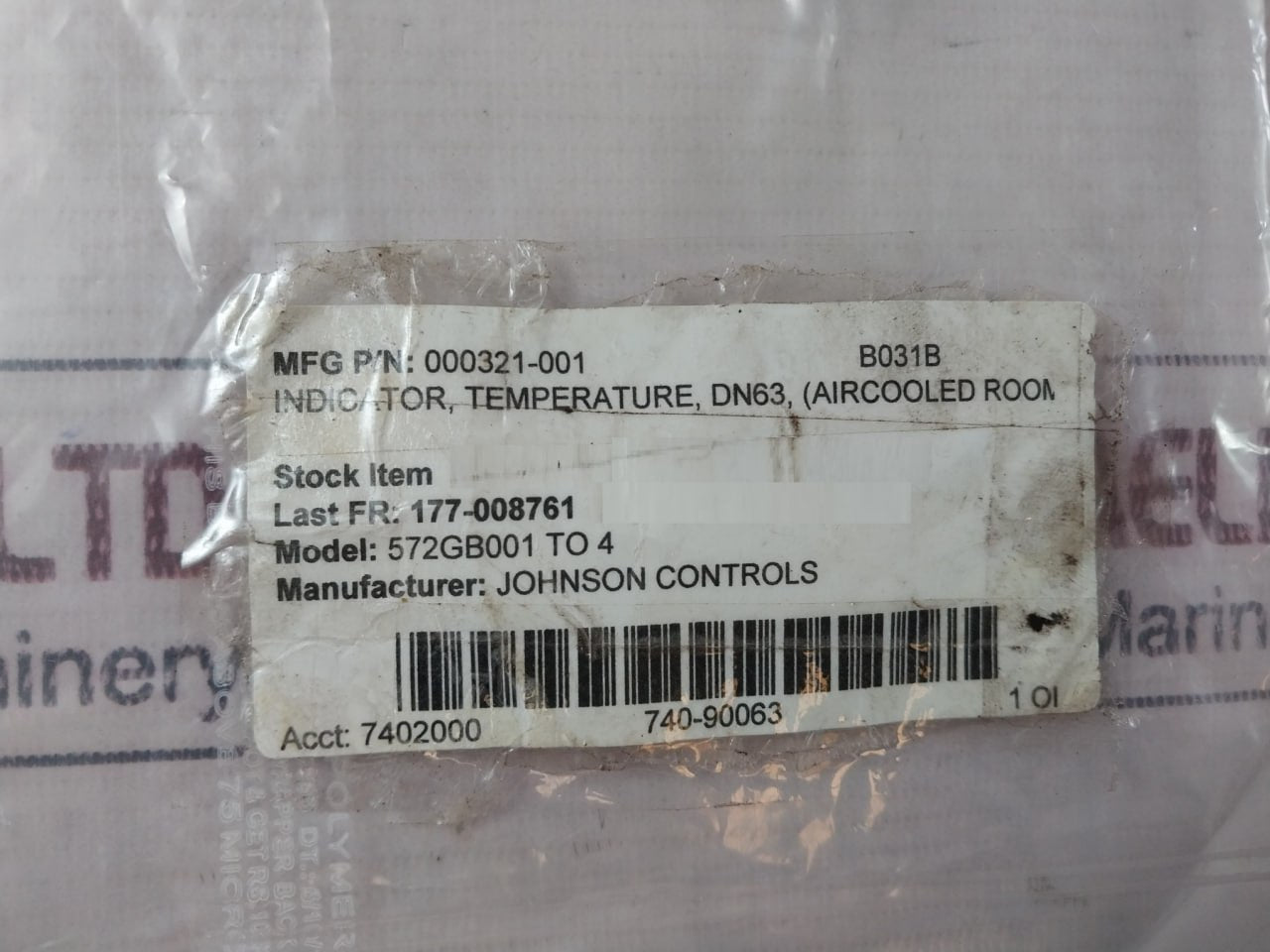 Wika 000321-001 Temperature Indicator -30 To 50 Celsius