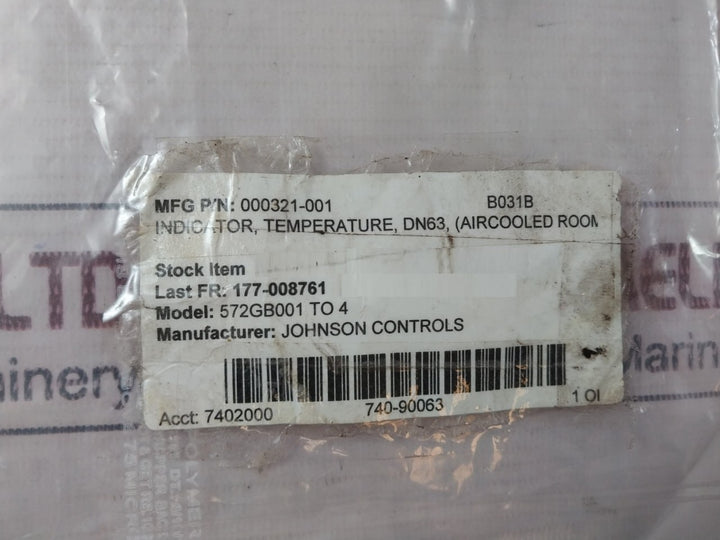 Wika 000321-001 Temperature Indicator -30 To 50 Celsius
