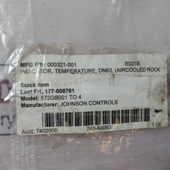 Wika 000321-001 Temperature Indicator -30 To 50 Celsius