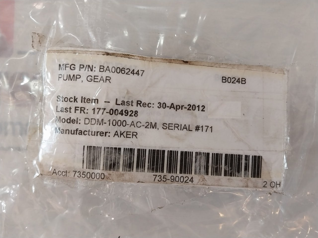 Marzocchi ALP2-S-12 Hydraulic Gear Pump DDM-1000-AC-2M