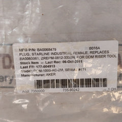 Amphenol ZREPM-0812-333SN Starline Industrial Female Plug DDM-1000-AC-2M