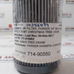 MP Filtri HP3201A10ANP01 High Pressure Filter Element