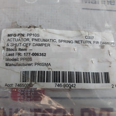 Prisma Pp10S Spring Return Pneumatic Actuator 1/4" Bsp
