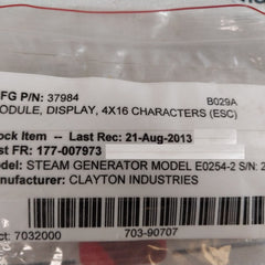 Siemens AZL52.40B1 Display And Operator Unit 37984