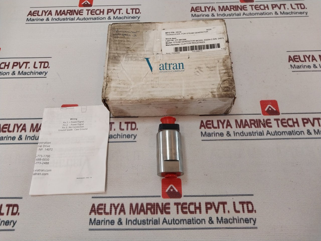Viatran 343arg Pressure Transducer 38036 0...300 Psig, 4...20 Ma