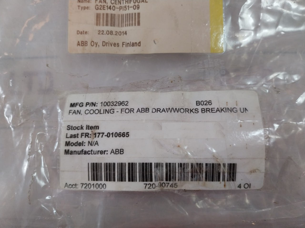 Ebmpapst G2e140-pi51-09 Inverter Cooling Fan 230v 0.78/0.97a 180/225w