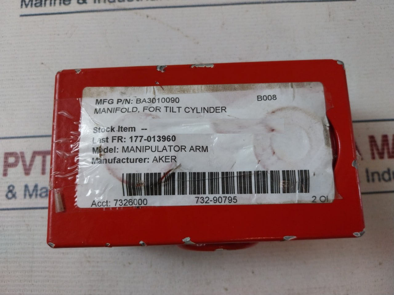 Aker Ba3010090 Hydraulic Cylinder Manifold