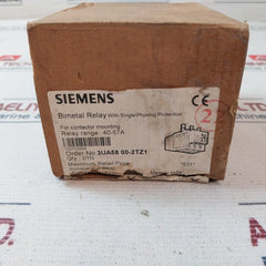 Siemens 3ua58 00-2tz1 Single Phase Overload Relay Ip00