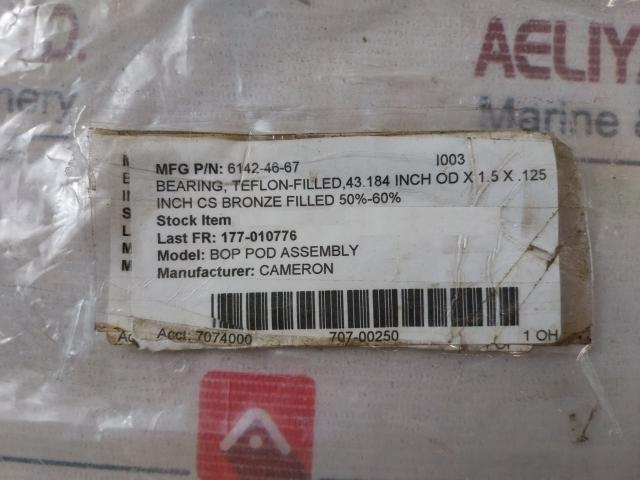 Cameron 6142-46-67 Bearing Teflon-filled 43.184 Inch Od X 1.5 S