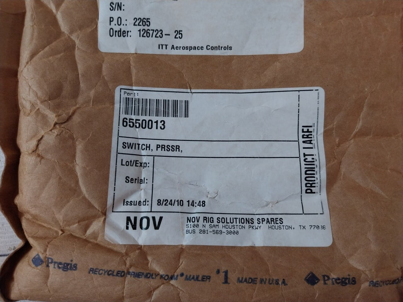 Itt 132p49c6bh Adjustable Pressure Switch 20 To 80 Psig Ip66