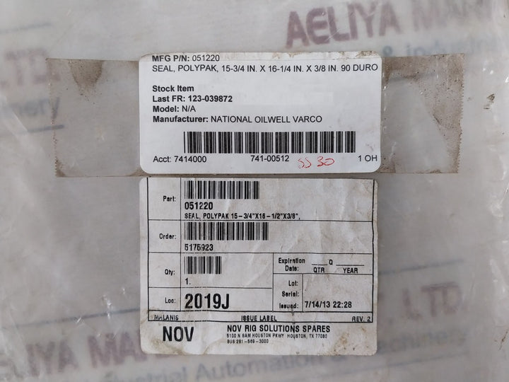 Nov 90 Duro Polypak Seal 051220