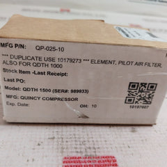 Pneumatech P-025-10 Pilot Air Filter Element 10179273