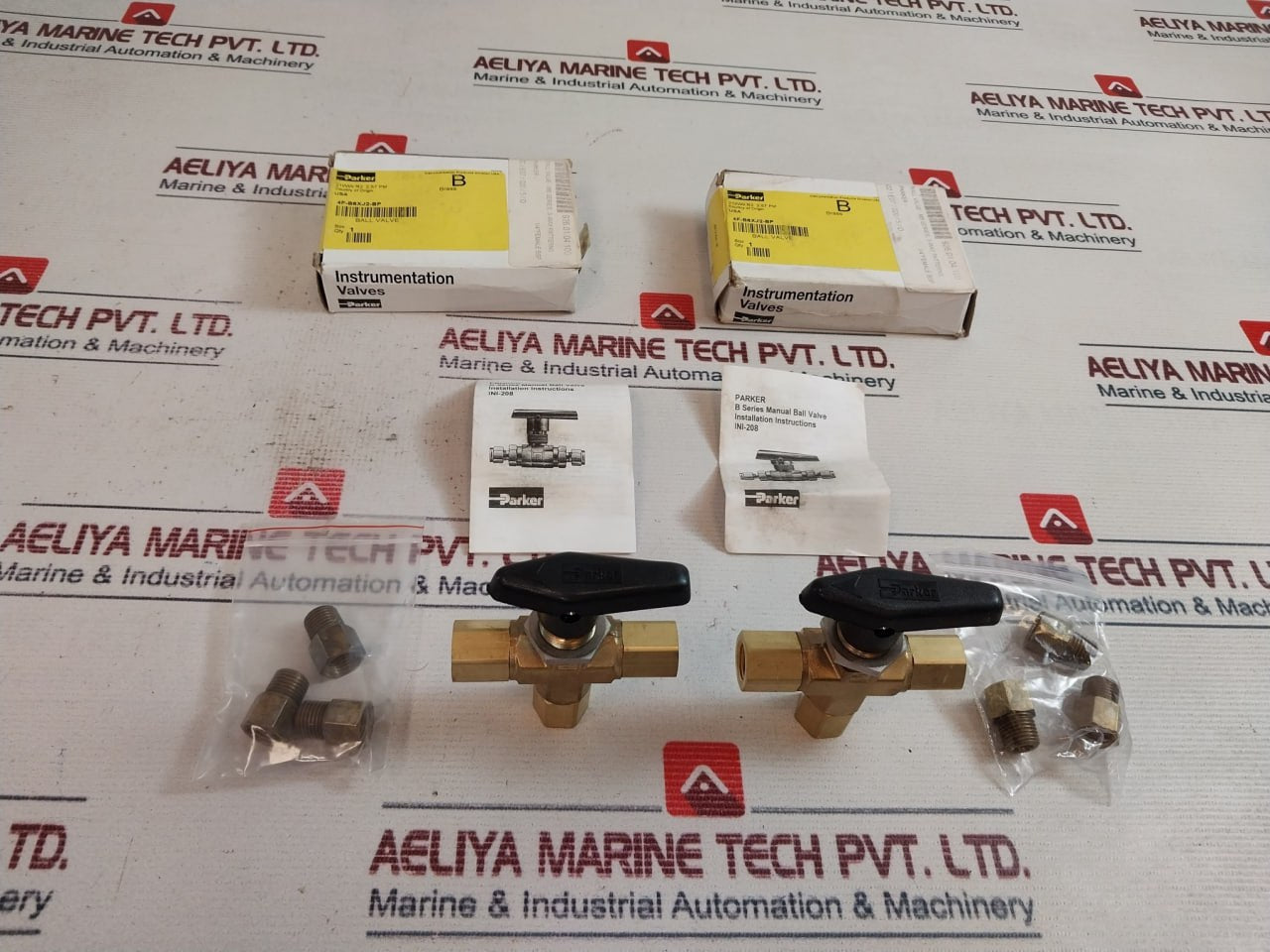 Parker 4f-b6xj2-bp Ball Valve 3-way Patterns 1/4