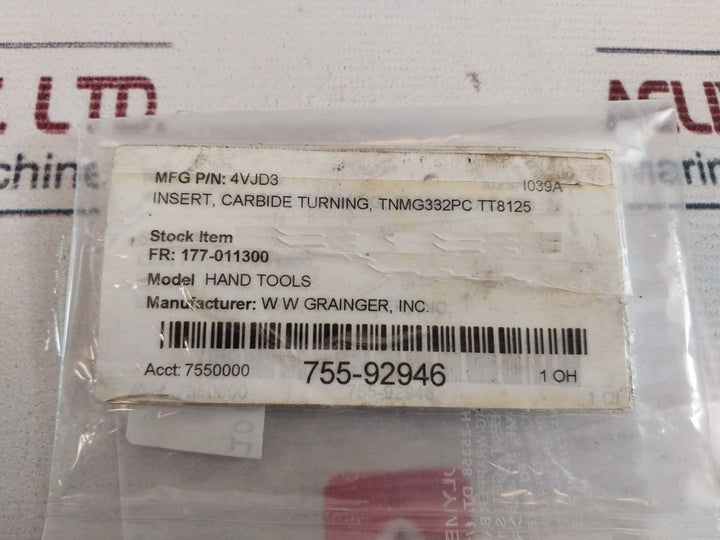 Ingersoll TNMG332 Pc TT8125 Turning Insert Carbide (1 Box = 10PCS)