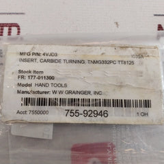 Ingersoll TNMG332 Pc TT8125 Turning Insert Carbide (1 Box = 10PCS)