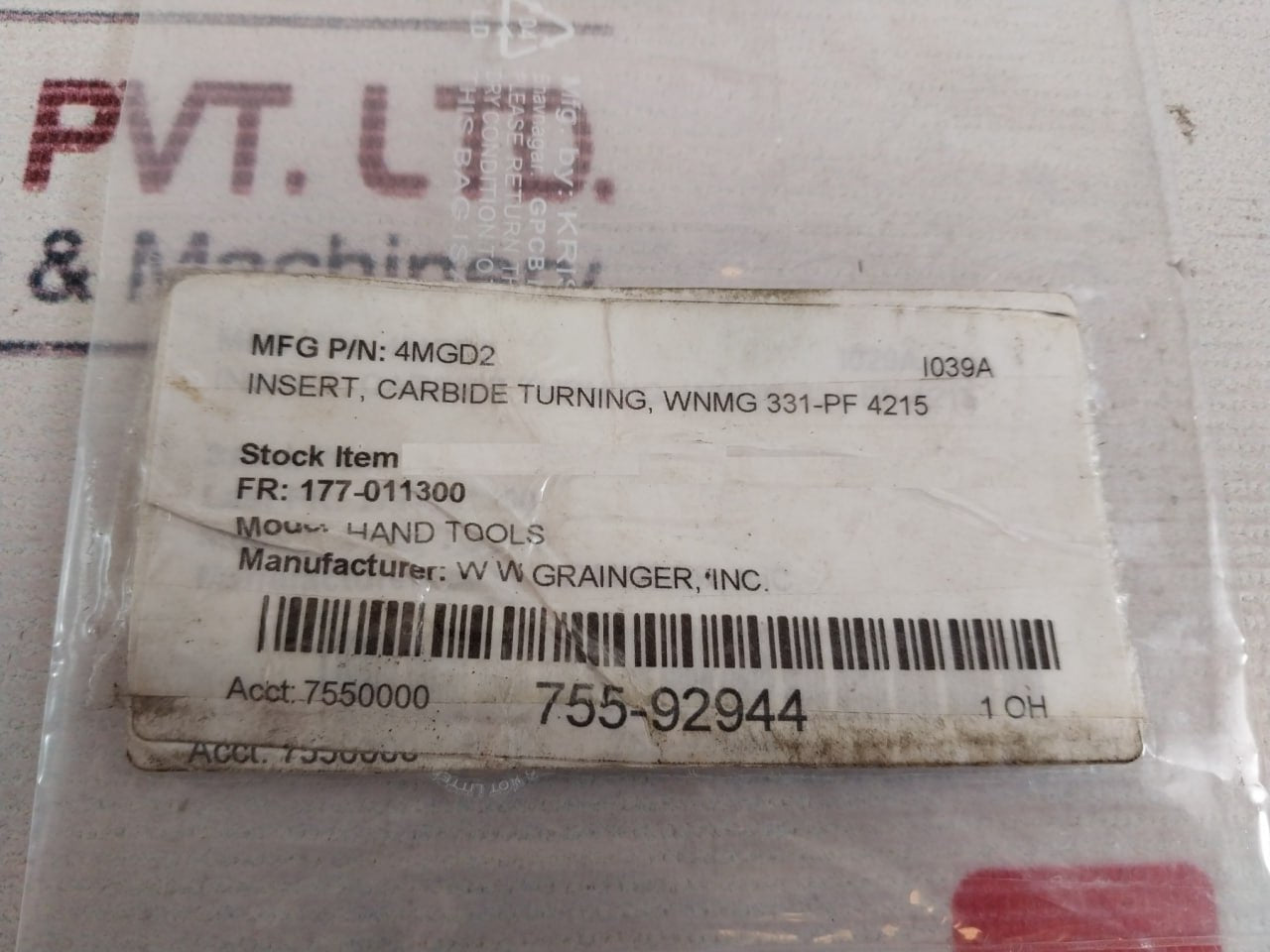 Sandvik Wnmg 06 04 04-pf Carbide Turning Insert 4g10731516