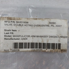 Oil Control 05422510043500a Double Acting Overcentre Valve