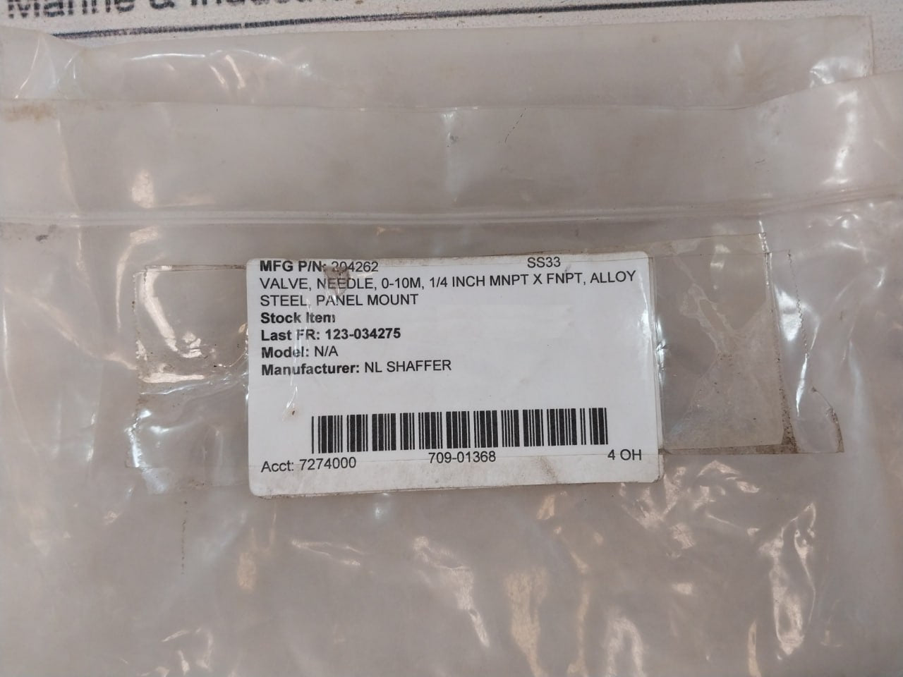 Kerotest/Marsh N1332 Needle Valve 204262