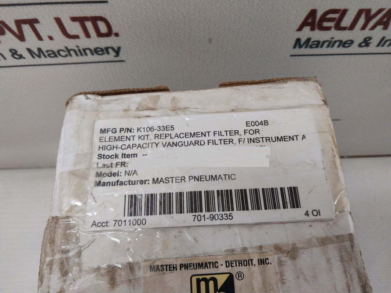 Master Pneumatic K106-33E5 Filter Element Kit For High-capacity Vanguard