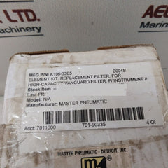 Master Pneumatic K106-33E5 Filter Element Kit For High-capacity Vanguard