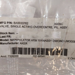Oil Control 05410610033500a Single Acting Overcentre Valve Ba0033762