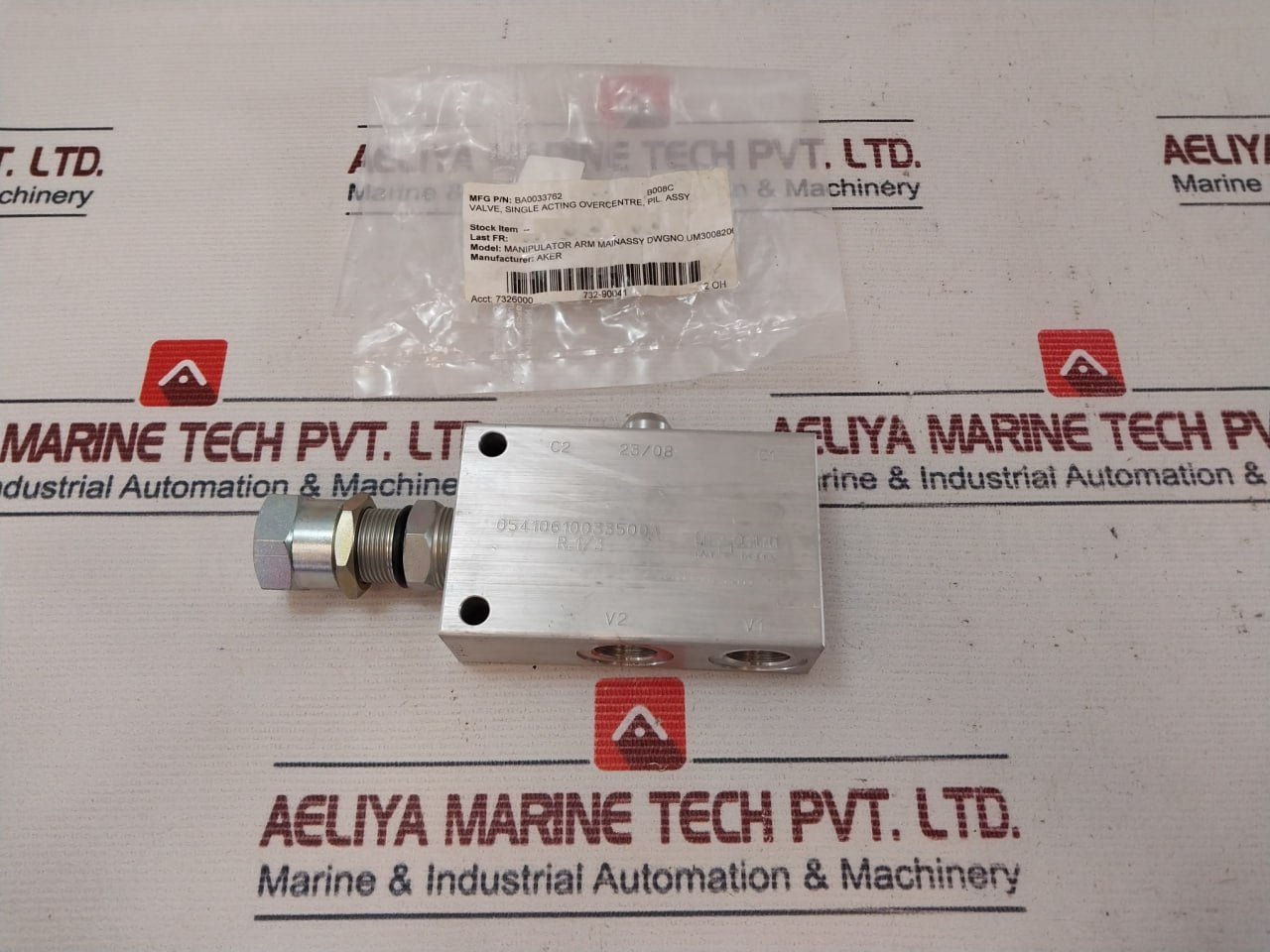 Oil Control 05410610033500a Single Acting Overcentre Valve Ba0033762