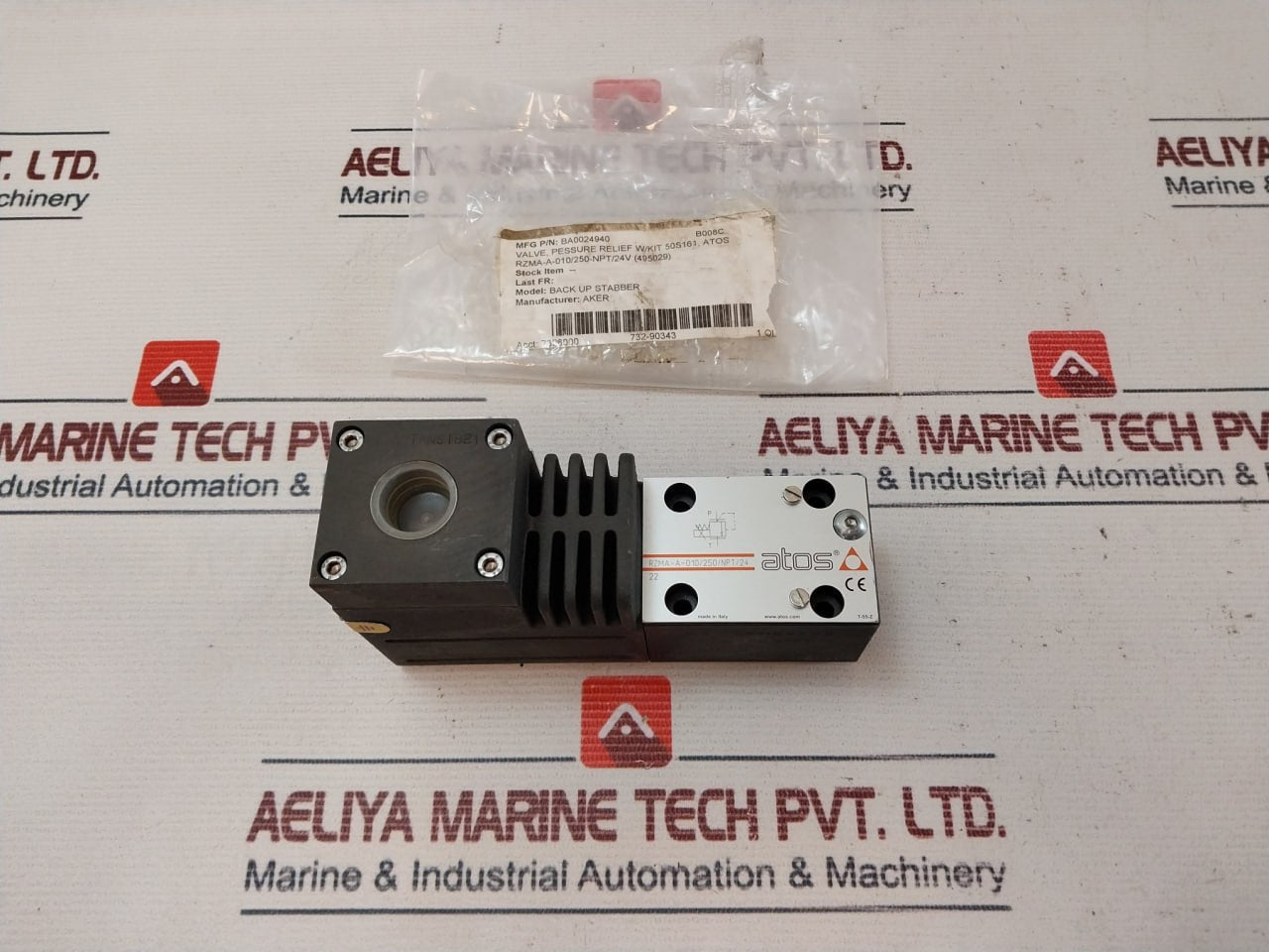 Atos Rzma-a-010/250-npt/24 Pressure Relief Valve Kit 50S161 Npt Ansi B21