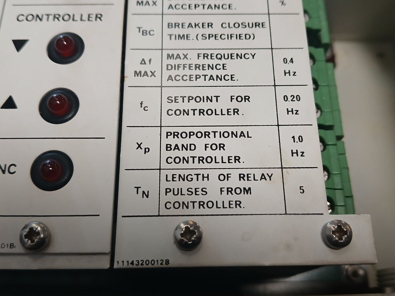 Deif 1114320007B Full-auto Synchronising Relay 200451.10