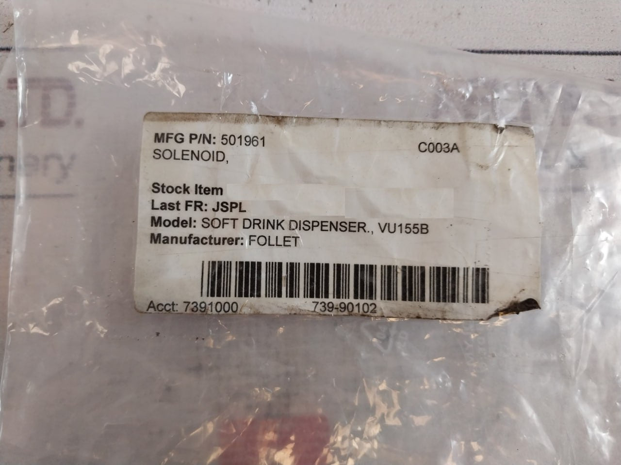 P&P S4H-100A-24 Solenoid Soft Drink Dispenser Vu155B 5101961