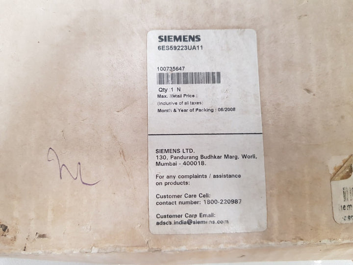 Siemens 6es5 922-3ua11 cpu module board