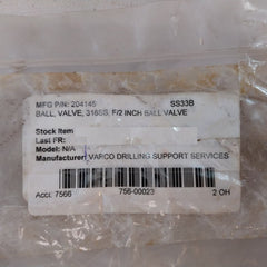 Varco 204145 1p 6 Ball Valve