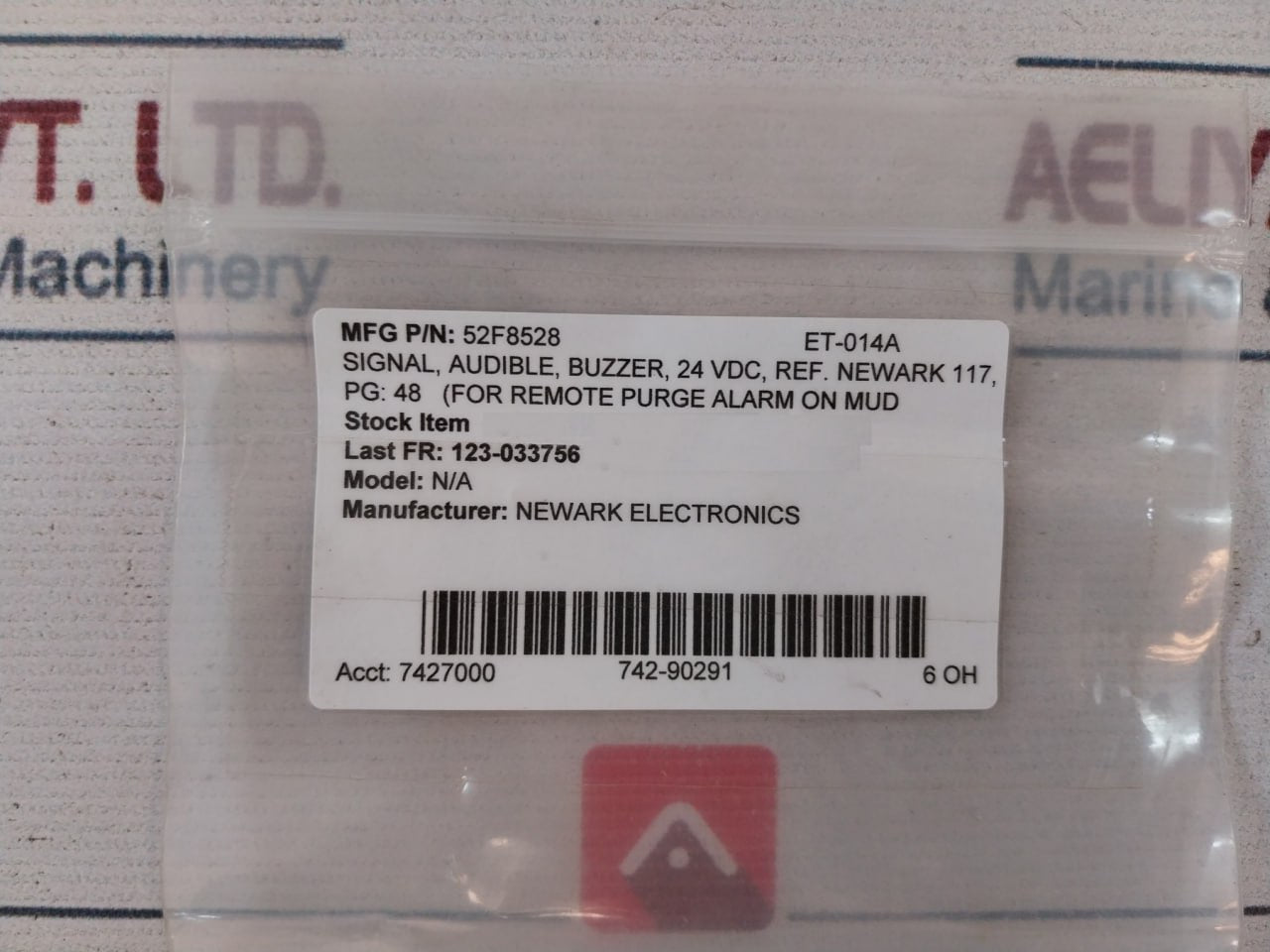 Multicomp 52F8528 Signal Audible Buzzer 24 Vdc