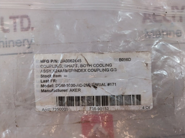 Aker Ddm-1000-ac-2M Shaft Coupling Ba0062445