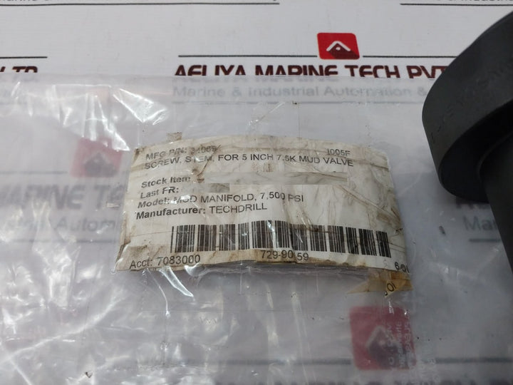 Techdrill 34069 Screw Stem For 5 Inch 7.5K Mud Valve