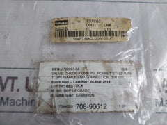 PARKER 101F-6386 Check Valve Poppet Style 16MP7-MACL-20-V-SS