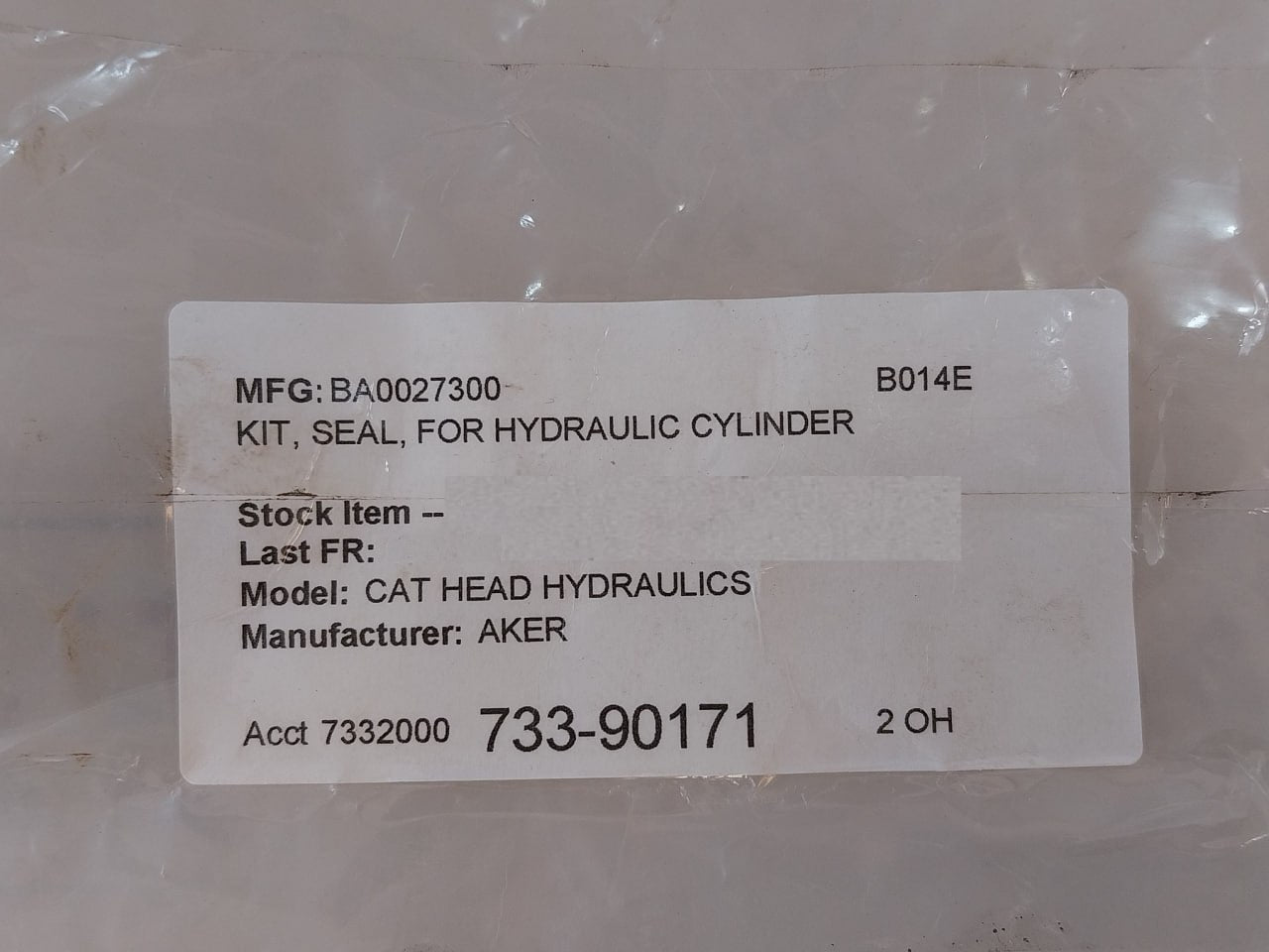 Kastas 90-105-12 Seal Kit For Hydraulic Cylinder 20 Ba0027300 4500798415
