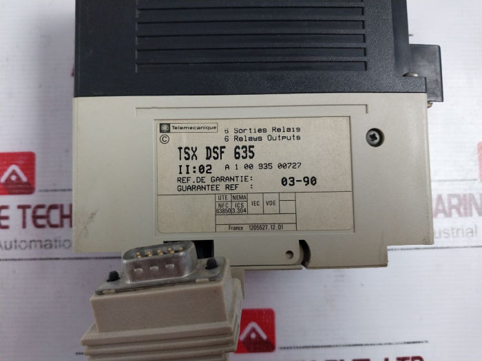 Telemecanique Tsx Dsf 635 6-point Relay Output Module, 1205527.12.01