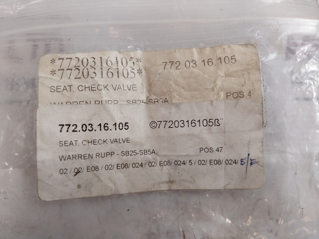 Sandpiper 722.026.580 Check Valve Seat