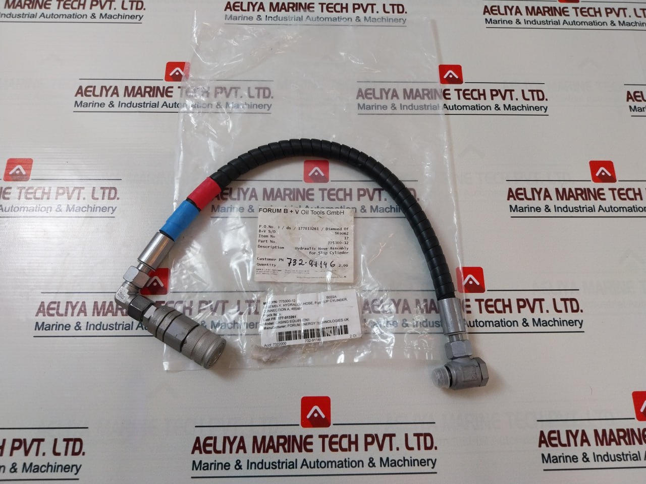Hansa Flex 775300-12 Hydraulic Hose Assembly For Slip Cylinder 732-91146