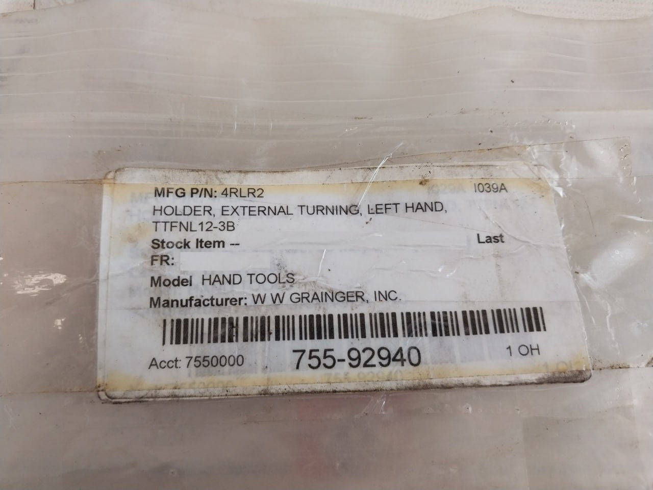 Ingersoll Ttfnl 12-3B Holder External Turning Left Hand 4Rlr2