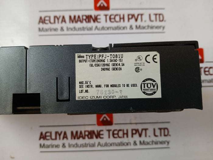 Idec Pfj-t081u Relay Output Module With Dc Input Unit 240vac 1.5a