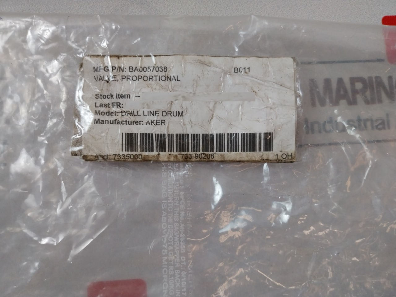 Aker 157B5101 Drill Line Drum Proportional Valve