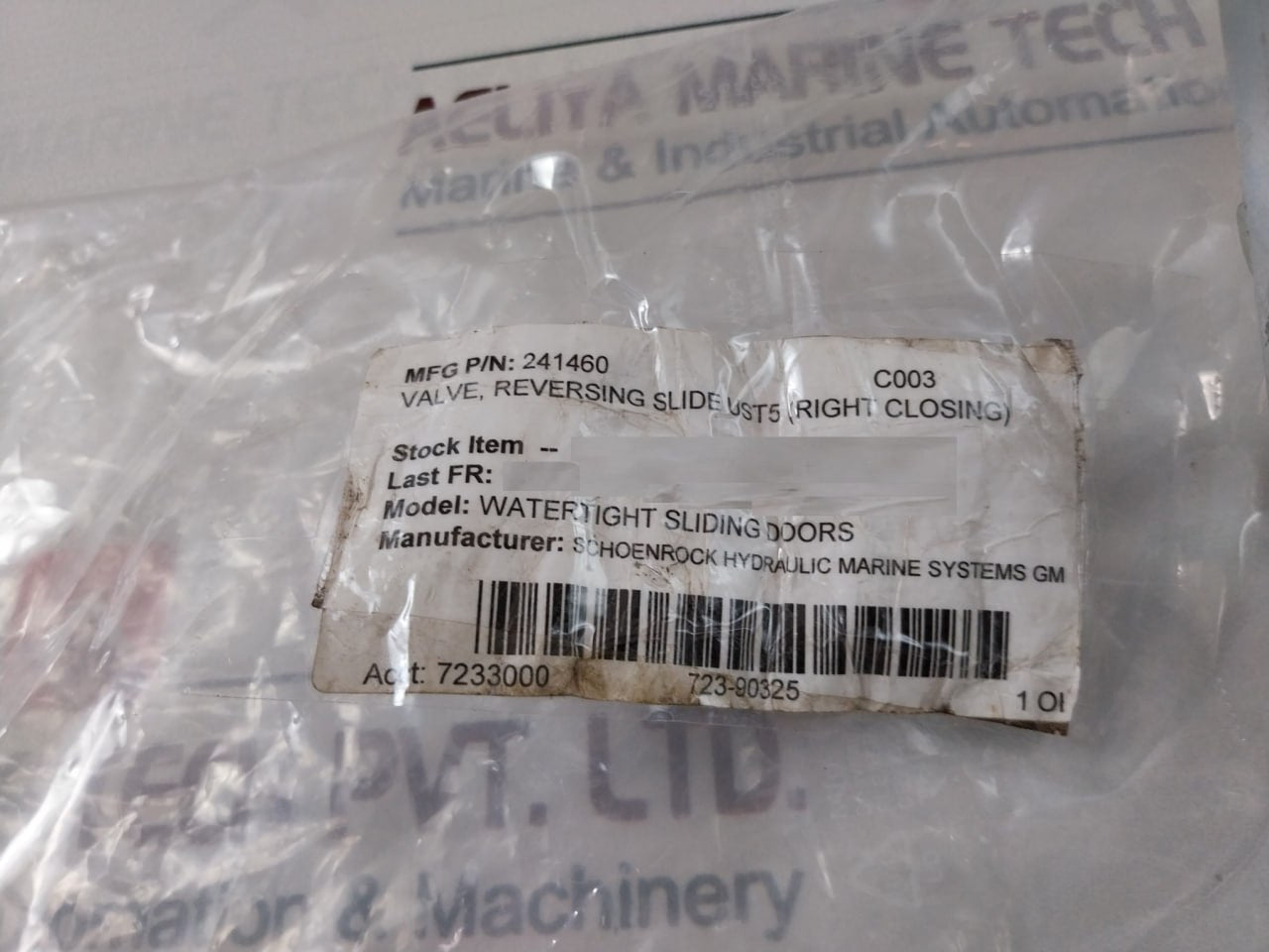 Hawe Hydraulik Sk5703/1 Sd Watertight Sliding Door Valve Reversing Slide Ust5