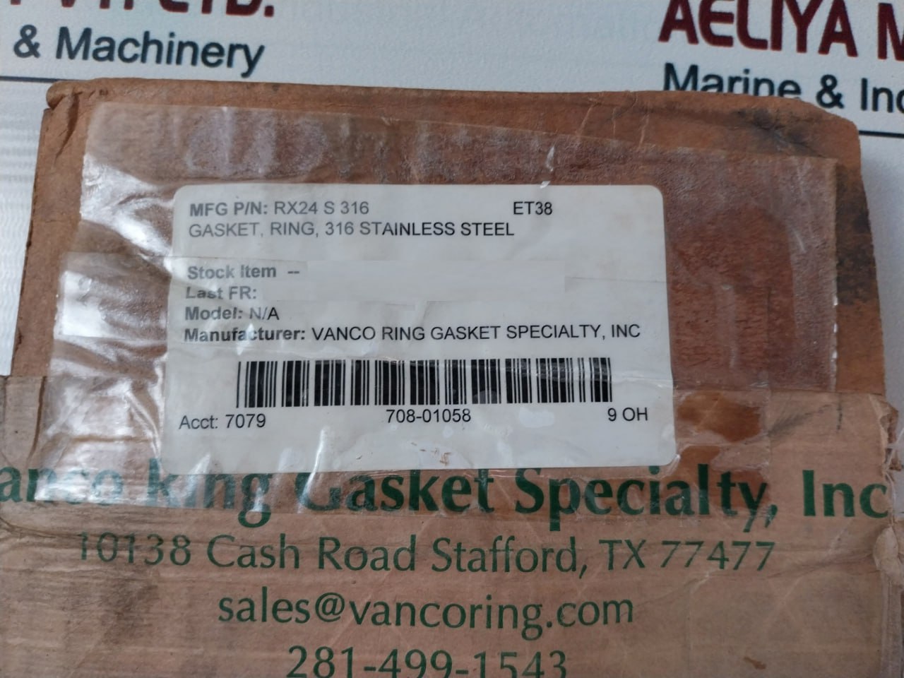 Vanco Ring Rx24-s316-4 Gasket Ring Rx24 S 316