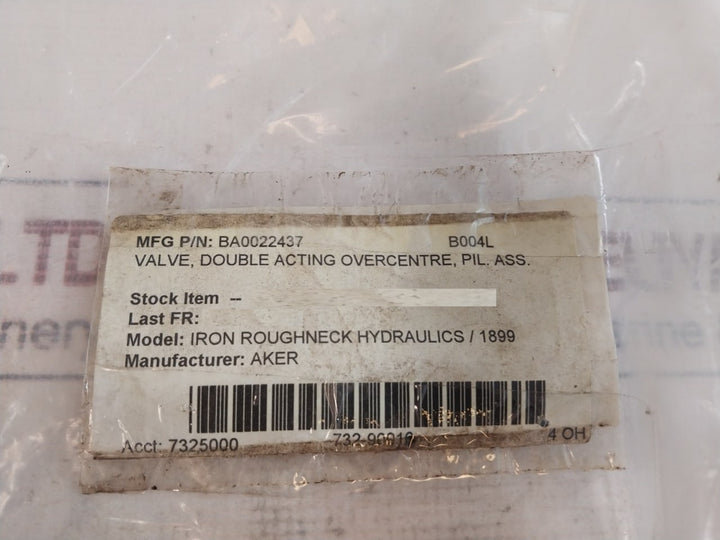 Oil Control 05420510043500A Dual Counterbalance Valve