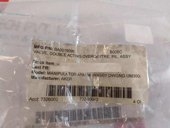 Oil Control 054205020420000 Double Acting Overcentre Valve Ba0019096