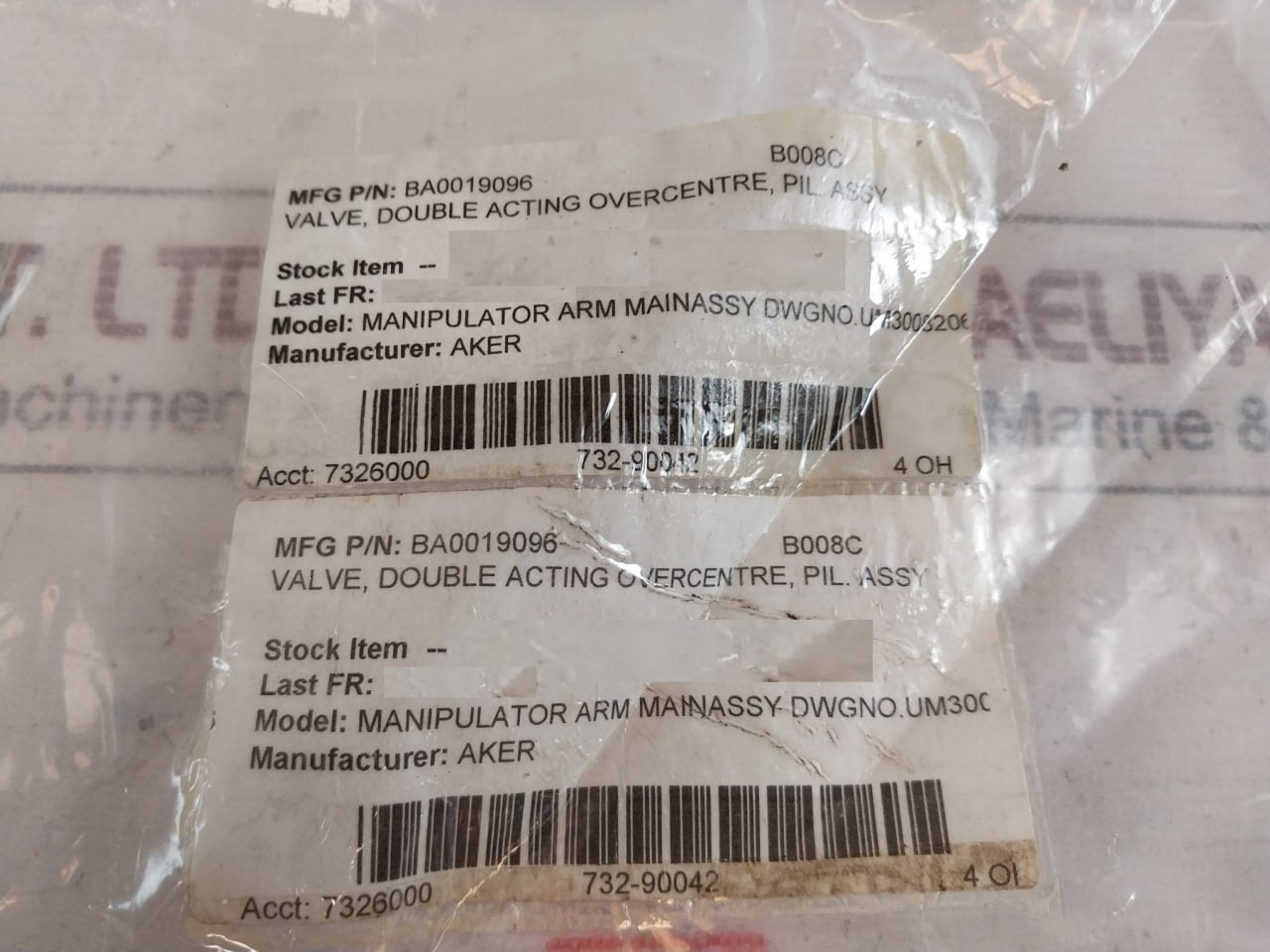 Oil Control/Rexroth 05422510043500A Double Acting Overcentre Valve Ba0019096